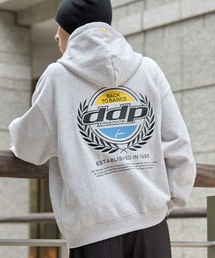 ddp（ディーディーピー）の「ddp ディーディーピー 別注 サークルロゴ刺繍 ヘビーウェイト オーバーサイズ 裏起毛 ダブルジップパーカー（パーカー）」
