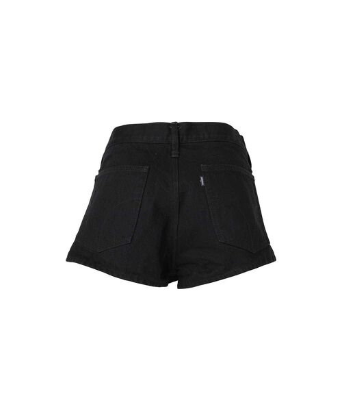 HYSTERIC GLAMOUR(ヒステリックグラマー)の「LOGO&PADLOCK デニムショートパンツ(デニムパンツ・レディース・ブラック・MEDIUM/SMALL/X-SMALL)」の2枚目の写真