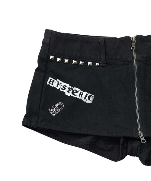 HYSTERIC GLAMOUR(ヒステリックグラマー)の「LOGO&PADLOCK デニムショートパンツ(デニムパンツ・レディース・ブラック・MEDIUM/SMALL/X-SMALL)」の6枚目の写真