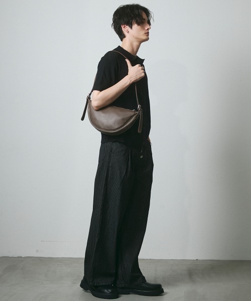 DAZE(デイズ)の「サーマル編み ニットポロシャツ(Tシャツ/カットソー・メンズ・グレー/ブラック/チャコールグレー・SMALL/MEDIUM/LARGE)」の9枚目の写真