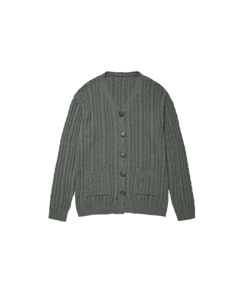 DEINET(ダイニット)の「DEINET CABLE CARDIGAN IN CHARCOAL(カーディガン/ボレロ・レディース・その他・FREE)」の2枚目の写真