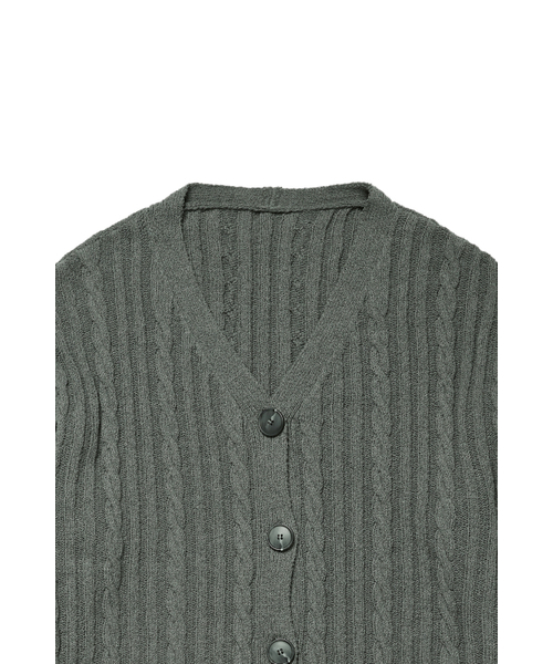 DEINET(ダイニット)の「DEINET CABLE CARDIGAN IN CHARCOAL(カーディガン/ボレロ・レディース・その他・FREE)」の4枚目の写真