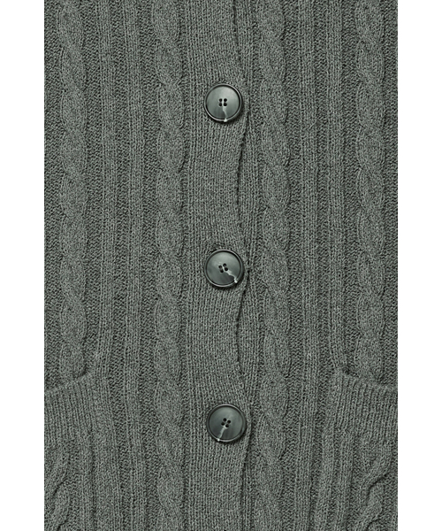 DEINET(ダイニット)の「DEINET CABLE CARDIGAN IN CHARCOAL(カーディガン/ボレロ・レディース・その他・FREE)」の5枚目の写真
