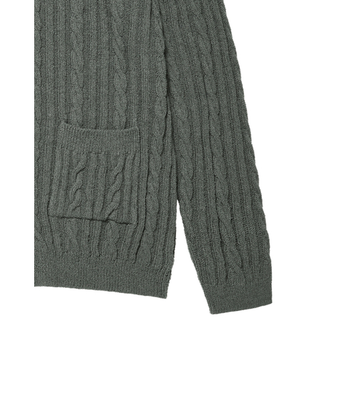 DEINET(ダイニット)の「DEINET CABLE CARDIGAN IN CHARCOAL(カーディガン/ボレロ・レディース・その他・FREE)」の6枚目の写真
