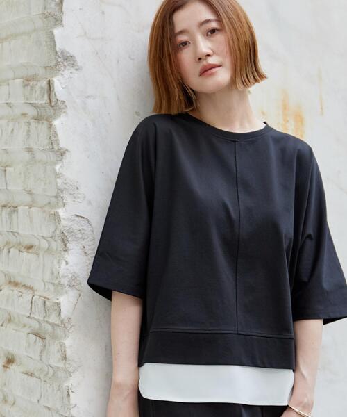 grove(グローブ)の「【着回し◎】レイヤード風セットアップ(セットアップ・レディース・チャコールグレー/ダークオリーブ/ブラック・01/02/03)」の19枚目の写真