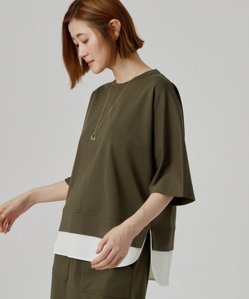 grove(グローブ)の「【着回し◎】レイヤード風セットアップ(セットアップ・レディース・チャコールグレー/ダークオリーブ/ブラック・01/02/03)」の22枚目の写真