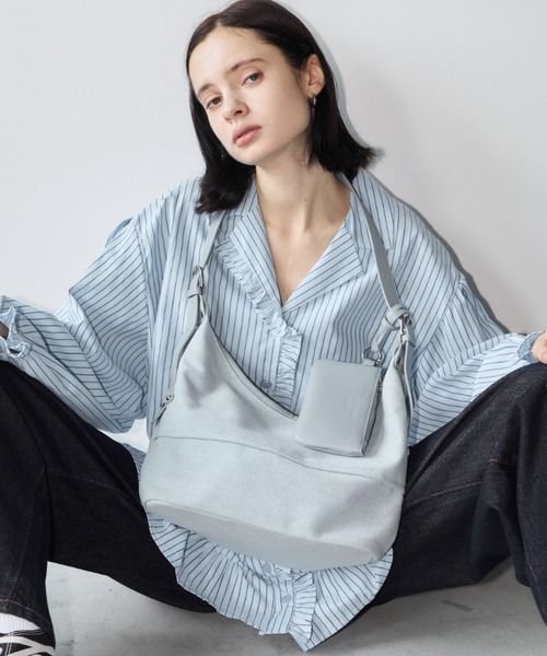Aimelibra(エメリブラ)の「デニムトートバッグ/ショルダーバッグ(ショルダーバッグ・レディース・ブルー/ブラック・FREE)」の12枚目の写真