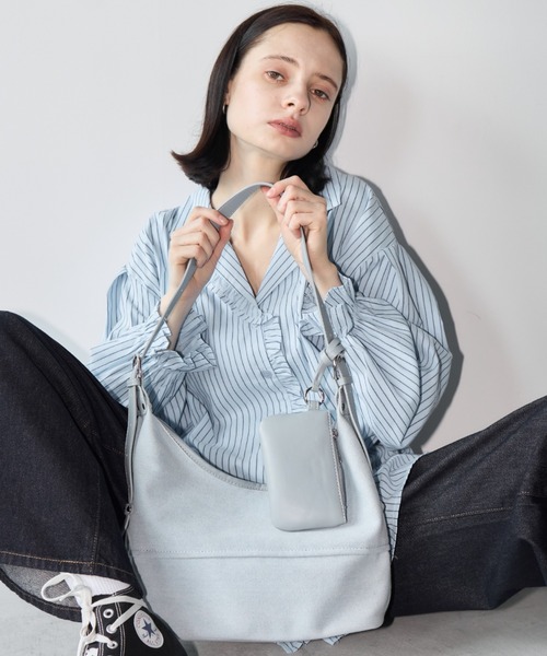 Aimelibra(エメリブラ)の「デニムトートバッグ/ショルダーバッグ(ショルダーバッグ・レディース・ブルー/ブラック・FREE)」の13枚目の写真