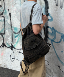 KICHUL（キチョル）の「Military Pocket Cotton Gymsack (Camo)（バックパック/リュック）」