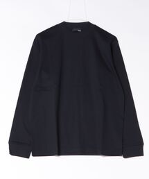 *Tシャツ メンズ 長袖 ストレッチ 抗菌防臭 UV 綿 コットン 無地 シルケット スムス モックネック ドレスT