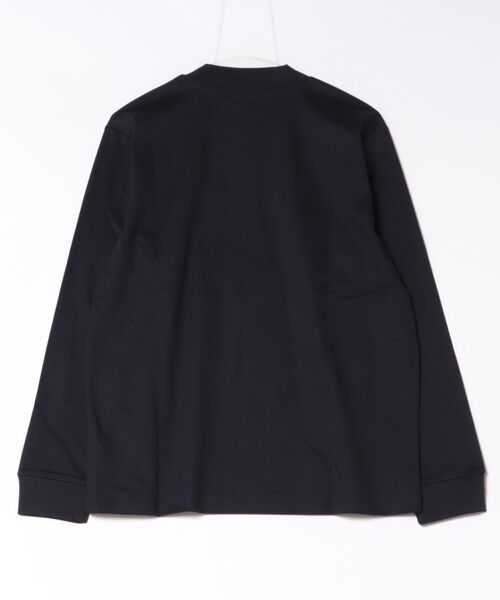 TAKA-Q(タカキュー)の「*Tシャツ メンズ 長袖 ストレッチ 抗菌防臭 UV 綿 コットン 無地 シルケット スムス モックネック ドレスT(Tシャツ/カットソー・メンズ・ネイビー/ライトグレー/ボルドー・S/MEDIUM/LARGE/X-LARGE)」の4枚目の写真