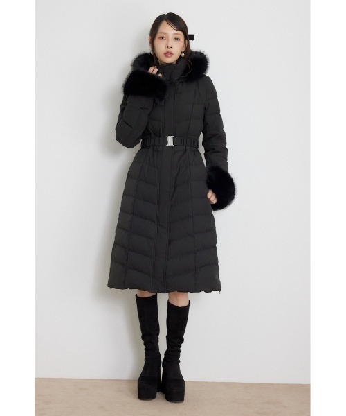 rienda(リエンダ)の「【AW先行アイテム】Aラインダウンロングコート 秋服 冬服(ダウンジャケット/コート・レディース・ブラック/ホワイト・SMALL/MEDIUM)」の1枚目の写真