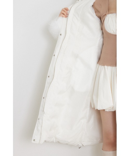 rienda(リエンダ)の「【AW先行アイテム】Aラインダウンロングコート 秋服 冬服(ダウンジャケット/コート・レディース・ブラック/ホワイト・SMALL/MEDIUM)」の18枚目の写真