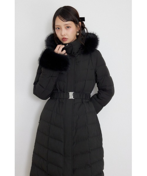 rienda(リエンダ)の「【AW先行アイテム】Aラインダウンロングコート 秋服 冬服(ダウンジャケット/コート・レディース・ブラック/ホワイト・SMALL/MEDIUM)」の3枚目の写真