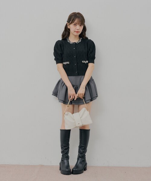 Chico(チコ)の「リボンモチーフチェーンショルダーバッグ(ショルダーバッグ・レディース・ピンク/ブラック/アイボリー・FREE)」の8枚目の写真