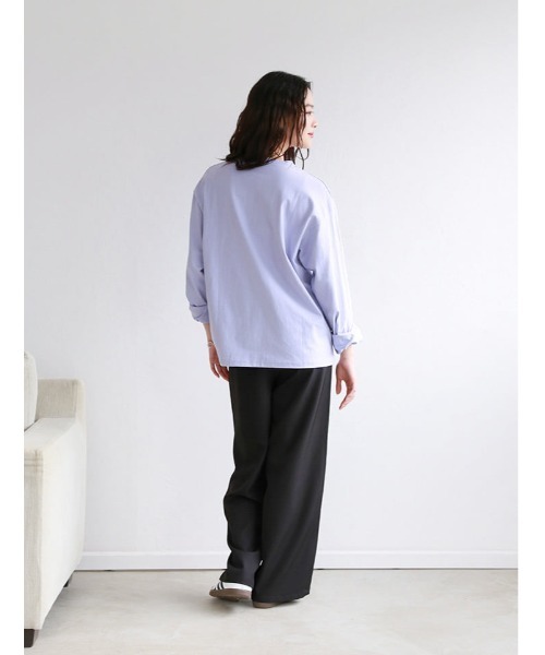 Edit Sheen（エディットシーン）の「オーバーサイズフォト箔ロゴロンT（Tシャツ/カットソー・レディース・ライトイエロー/ライトグリーン/ラベンダー・M）」の15枚目の写真