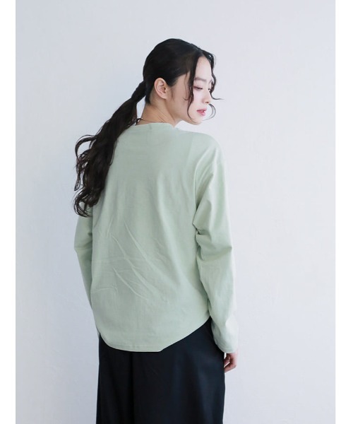 Edit Sheen（エディットシーン）の「オーバーサイズフォト箔ロゴロンT（Tシャツ/カットソー・レディース・ライトイエロー/ライトグリーン/ラベンダー・M）」の22枚目の写真