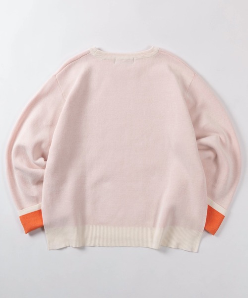 BEVERLY HILLS POLO CLUB(ビバリーヒルズポロクラブ)の「【71】【BEVERLY HILLS POLO CLUB/ビバリーヒルズポロクラブ】レディス ワイドスリーブ ニット/裏地配色/バイカラー/ビックシルエット/セーター(ニット/セーター・レディース・レッド/ネイビー/ブラック/アイボリー・M)」の5枚目の写真