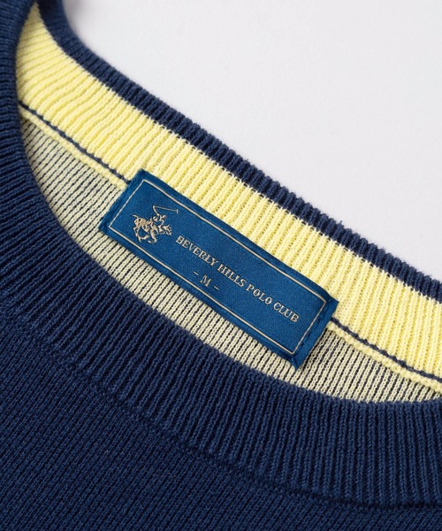 BEVERLY HILLS POLO CLUB(ビバリーヒルズポロクラブ)の「【71】【BEVERLY HILLS POLO CLUB/ビバリーヒルズポロクラブ】レディス ワイドスリーブ ニット/裏地配色/バイカラー/ビックシルエット/セーター(ニット/セーター・レディース・レッド/ネイビー/ブラック/アイボリー・M)」の19枚目の写真
