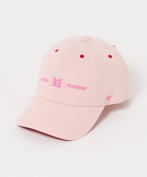 Superdry × パク・ジフン サイン入りコラボ キャップ ピンク 47＞BASKIN ROBINS CLEAN UP キャップ/キッズ（キャップ）｜'47