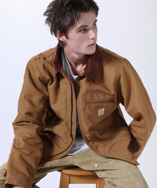 Carhartt(カーハート)の「Carhartt リラックスフィット ブランケット裏地付きデトロイトジャケット(ミリタリージャケット・メンズ・ブラック/ブラウン・XL/S/M/L)」の1枚目の写真