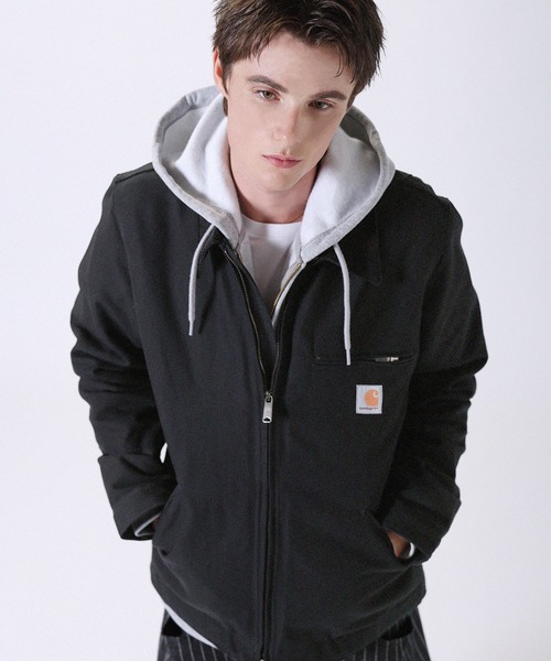 Carhartt(カーハート)の「Carhartt リラックスフィット ブランケット裏地付きデトロイトジャケット(ミリタリージャケット・メンズ・ブラック/ブラウン・XL/S/M/L)」の2枚目の写真