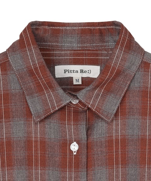 TOKYO SHIRTS(トウキョウシャツ)の「リボンカフス チェック シャツ 長袖 レディースデザインシャツ(シャツ/ブラウス・レディース・オレンジ/チャコールグレー・M/L)」の11枚目の写真