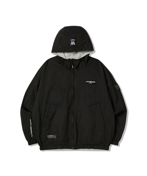 LIFE WORK(ライフワーク)の「ウィンドフードリバーシブルジャケット(ナイロンジャケット・レディース・ブラック・SMALL/MEDIUM)」の1枚目の写真