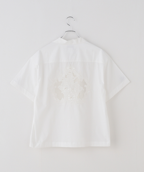 JOURNAL STANDARD(ジャーナルスタンダード)の「【T/H/ティーバイエイチ】JOURNAL STANDARD S/S シシュウSH(シャツ/ブラウス・レディース・ホワイト・SMALL)」の2枚目の写真