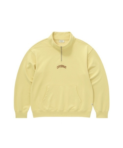 COVERNAT(カバーナット)の「ARCH LOGO HALF ZIP-UP SWEATSHIRT(スウェット・メンズ・ネイビー/杢グレー/ライトイエロー・SMALL/MEDIUM/LARGE/X-LARGE)」の3枚目の写真