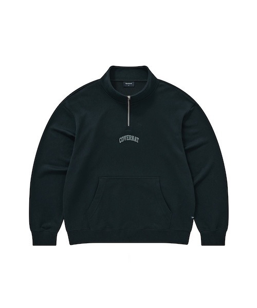 COVERNAT(カバーナット)の「ARCH LOGO HALF ZIP-UP SWEATSHIRT(スウェット・メンズ・ネイビー/杢グレー/ライトイエロー・SMALL/MEDIUM/LARGE/X-LARGE)」の6枚目の写真