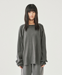 DYED WAFFLE LSV-T (CHARCOAL)