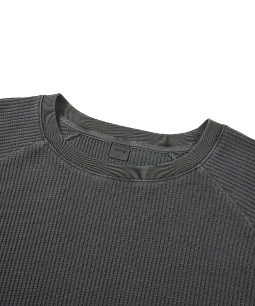 MMLG(エムエムエルジー)の「DYED WAFFLE LSV-T (CHARCOAL)(Tシャツ/カットソー・レディース・その他・X-LARGE/LARGE/MEDIUM/SMALL)」の4枚目の写真