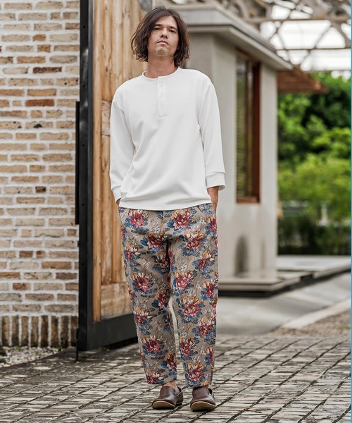 CAMBIO(カンビオ)の「mlt5876- ポンチ7分袖ヘンリーネックカットソー(BP-BFA0161)(Tシャツ/カットソー・メンズ・ホワイト/ブラック/ネイビー/グレー・S/M/L)」の17枚目の写真