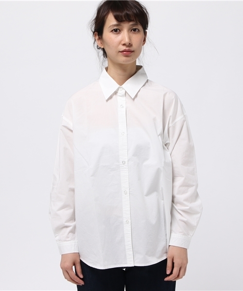 Denime（ドゥニーム）の「ブロードロングスリーブシャツ（シャツ/ブラウス・レディース・オフホワイト/ネイビー/サックスブルー・FREE）」の5枚目の写真