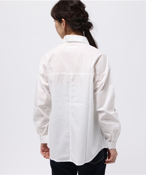 Denime（ドゥニーム）の「ブロードロングスリーブシャツ（シャツ/ブラウス・レディース・オフホワイト/ネイビー/サックスブルー・FREE）」の7枚目の写真