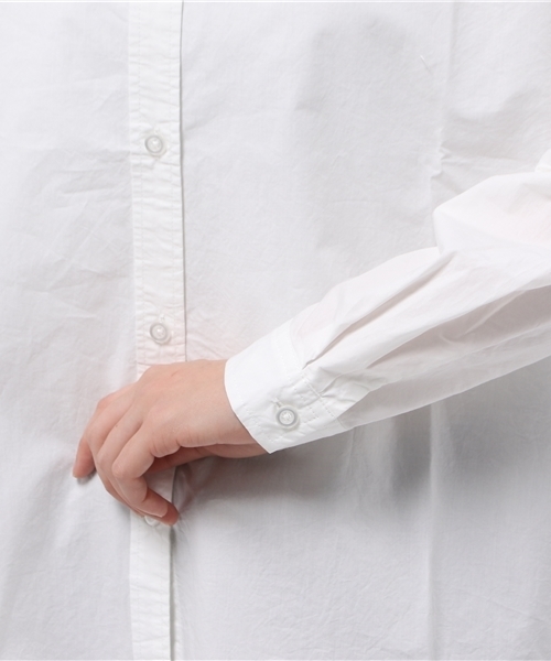 Denime（ドゥニーム）の「ブロードロングスリーブシャツ（シャツ/ブラウス・レディース・オフホワイト/ネイビー/サックスブルー・FREE）」の9枚目の写真