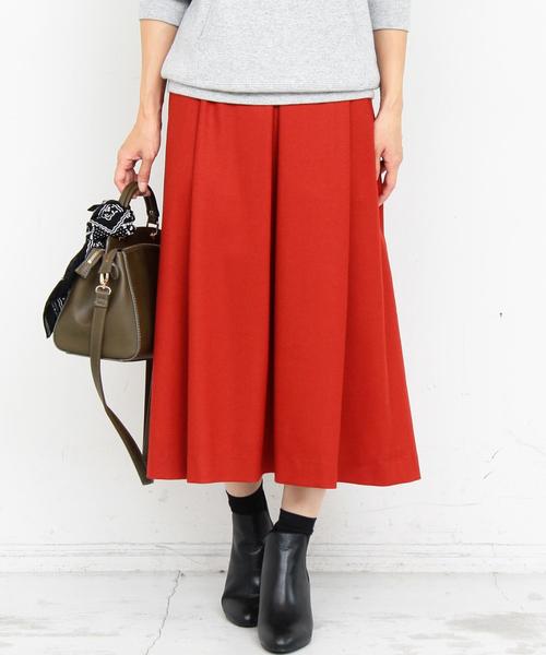 BEAUTY&YOUTH UNITED ARROWS（ビューティーアンドユースユナイテッドアローズ）の「BY サキソニータックスカート◆（スカート・レディース・レッド/マスタード/ネイビー/ワインレッド・FREE）」の3枚目の写真