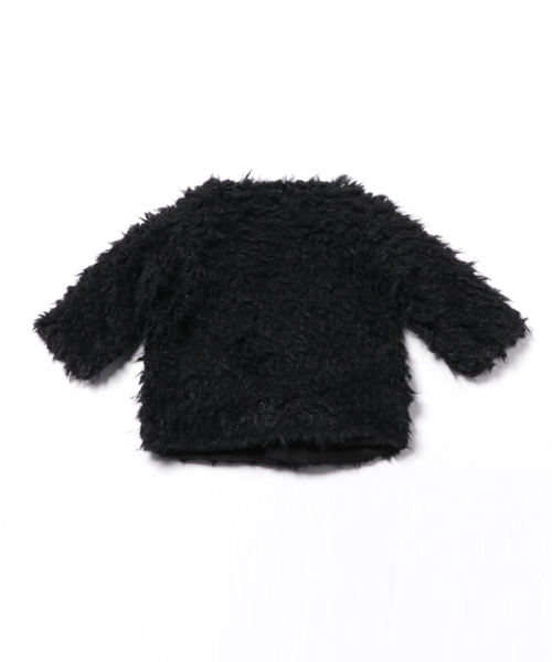 COMECHATTO&CLOSET(カムチャットアンドクロゼット)の「シープボアVネックカーディガン(カーディガン/ボレロ・キッズ・ブラック/アイボリー/ベージュ・110/130/100/120/90)」の4枚目の写真