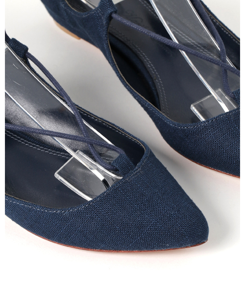 TSURU（ツル）の「【TSURU by MARIKO OIKAWA 】Gina/レースアップパンプス（パンプス・レディース・ベージュ/ネイビー・SMALL/MEDIUM）」の6枚目の写真