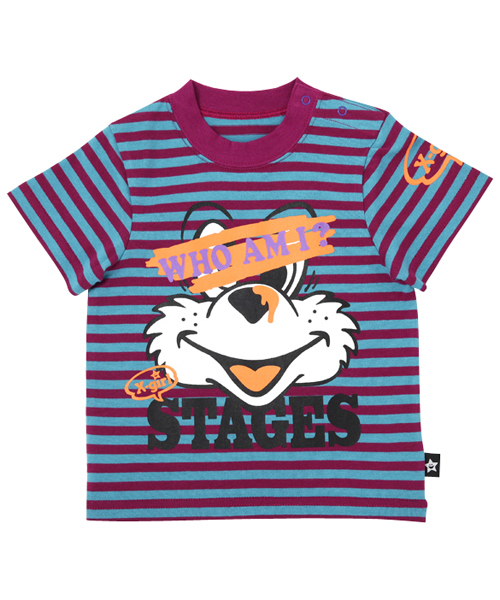 X-girl Stages（エックスガールステージス）の「S/S  TEE  "WHO  AM  I ?"(12M～3T)（Tシャツ/カットソー・キッズ・ブラック/パープル/オレンジ・12M/2T/3T）」の2枚目の写真