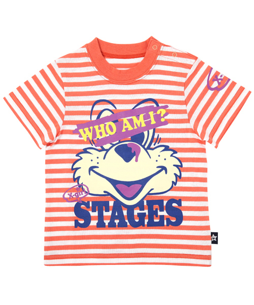 X-girl Stages（エックスガールステージス）の「S/S  TEE  "WHO  AM  I ?"(12M～3T)（Tシャツ/カットソー・キッズ・ブラック/パープル/オレンジ・12M/2T/3T）」の3枚目の写真
