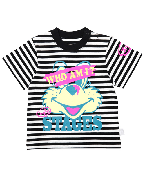 X-girl Stages（エックスガールステージス）の「S/S  TEE  "WHO  AM  I ?"(12M～3T)（Tシャツ/カットソー・キッズ・ブラック/パープル/オレンジ・12M/2T/3T）」の4枚目の写真