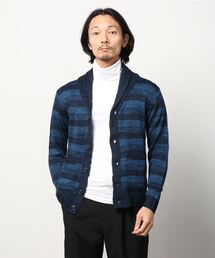 グラデーションカーディガン／タートルネックカットソーアンサンブル