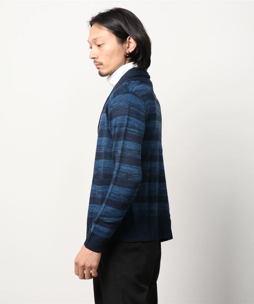 THE CASUAL（カジュアル）の「グラデーションカーディガン／タートルネックカットソーアンサンブル（カーディガン/ボレロ・メンズ・ネイビー・M）」の2枚目の写真