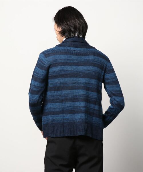 THE CASUAL（カジュアル）の「グラデーションカーディガン／タートルネックカットソーアンサンブル（カーディガン/ボレロ・メンズ・ネイビー・M）」の3枚目の写真