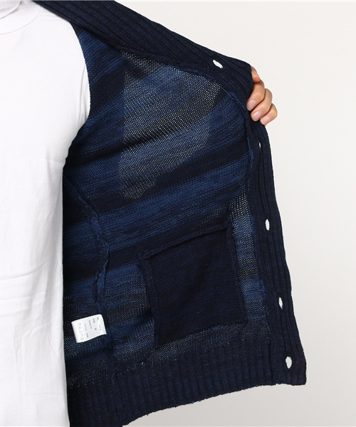 THE CASUAL（カジュアル）の「グラデーションカーディガン／タートルネックカットソーアンサンブル（カーディガン/ボレロ・メンズ・ネイビー・M）」の7枚目の写真