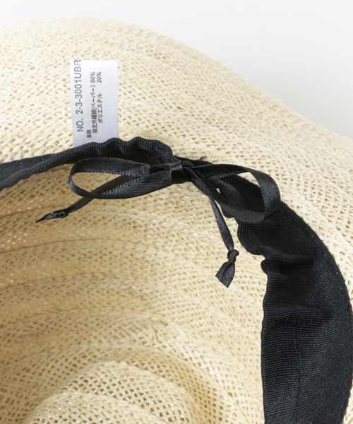 URBAN RESEARCH（アーバンリサーチ）の「ペーパーブレードHAT（ハット・レディース・ブラック/ナチュラル・FREE）」の8枚目の写真