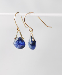 「anq.」K18/K10・天然石マロンピアス 誕生石