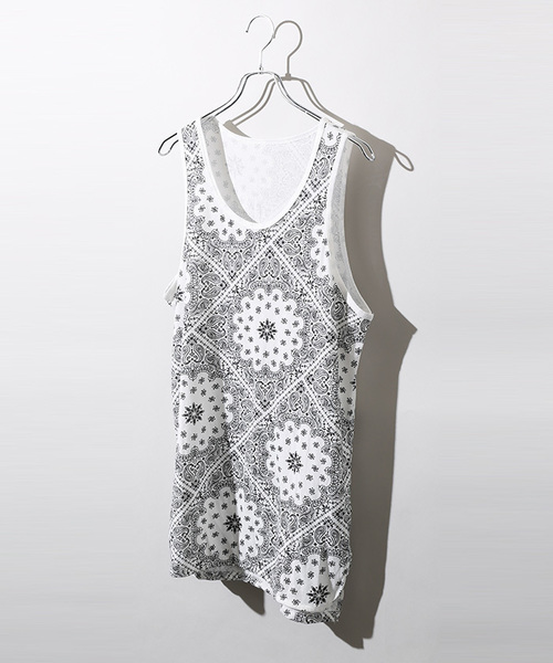 WEGO（ウィゴー）の「WEGO/パターンロングタンクトップ（タンクトップ・メンズ・その他3/その他2/その他1/その他7/その他8/その他6/その他4/その他5・LARGE/MEDIUM）」の7枚目の写真